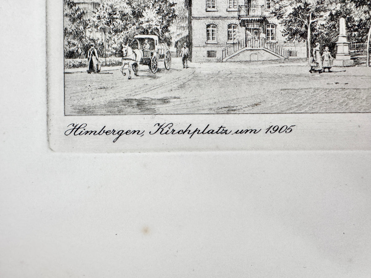Neustadt um 1907, Historische Radierung von Heinz Wehlisch
