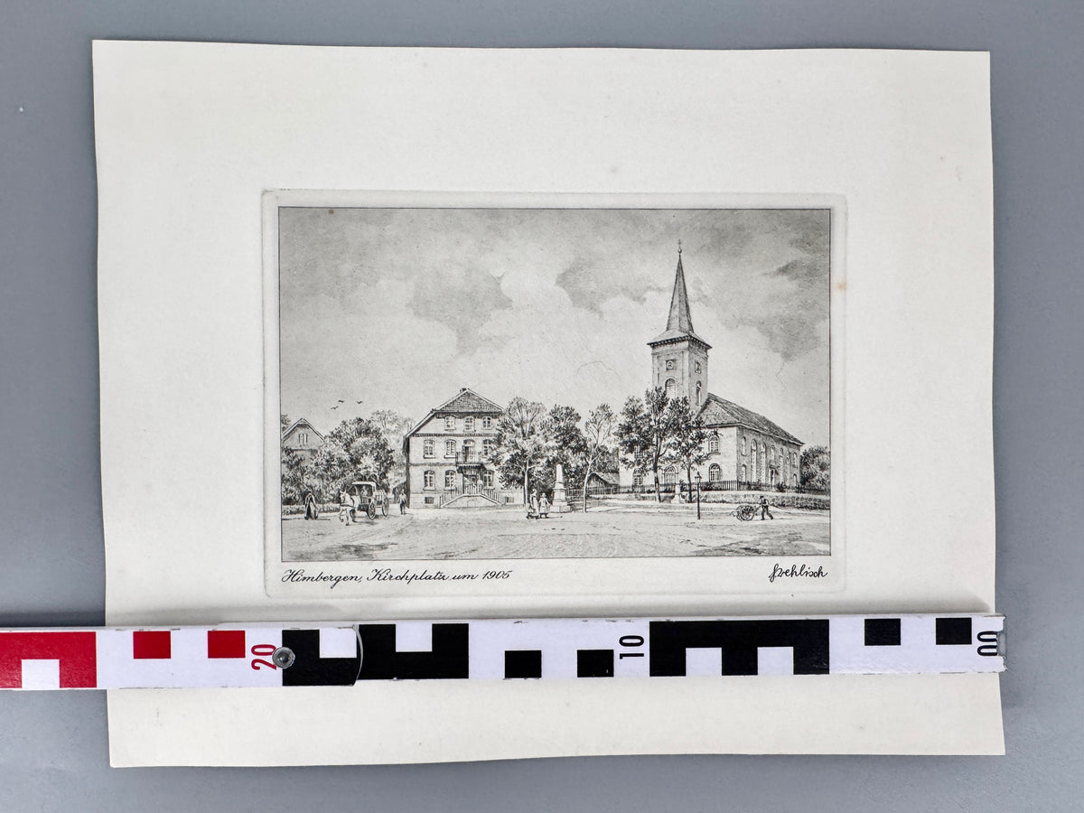 Neustadt um 1907, Historische Radierung von Heinz Wehlisch