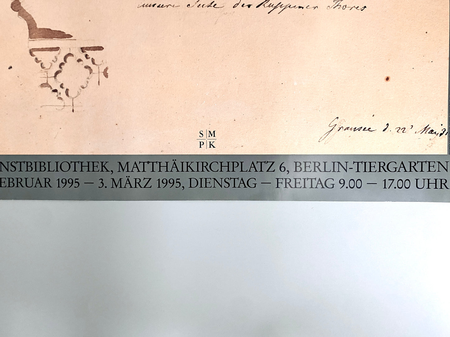 Ausstellungsplakat Friedrich August Stüler, Reiseskizzen des Architekten. Kunstbibliothek Berlin