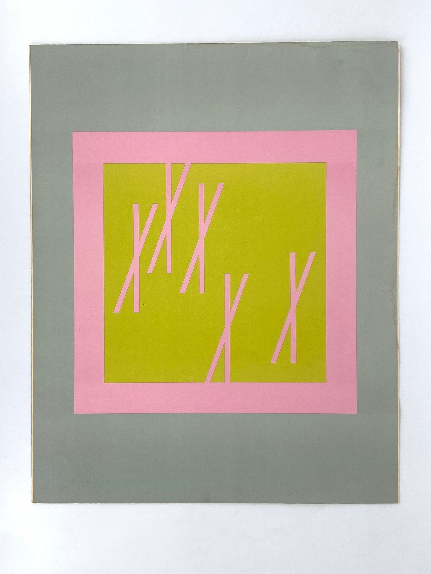 Kunstdruck mit einem Motiv von Josef Albers, DuMont 1972