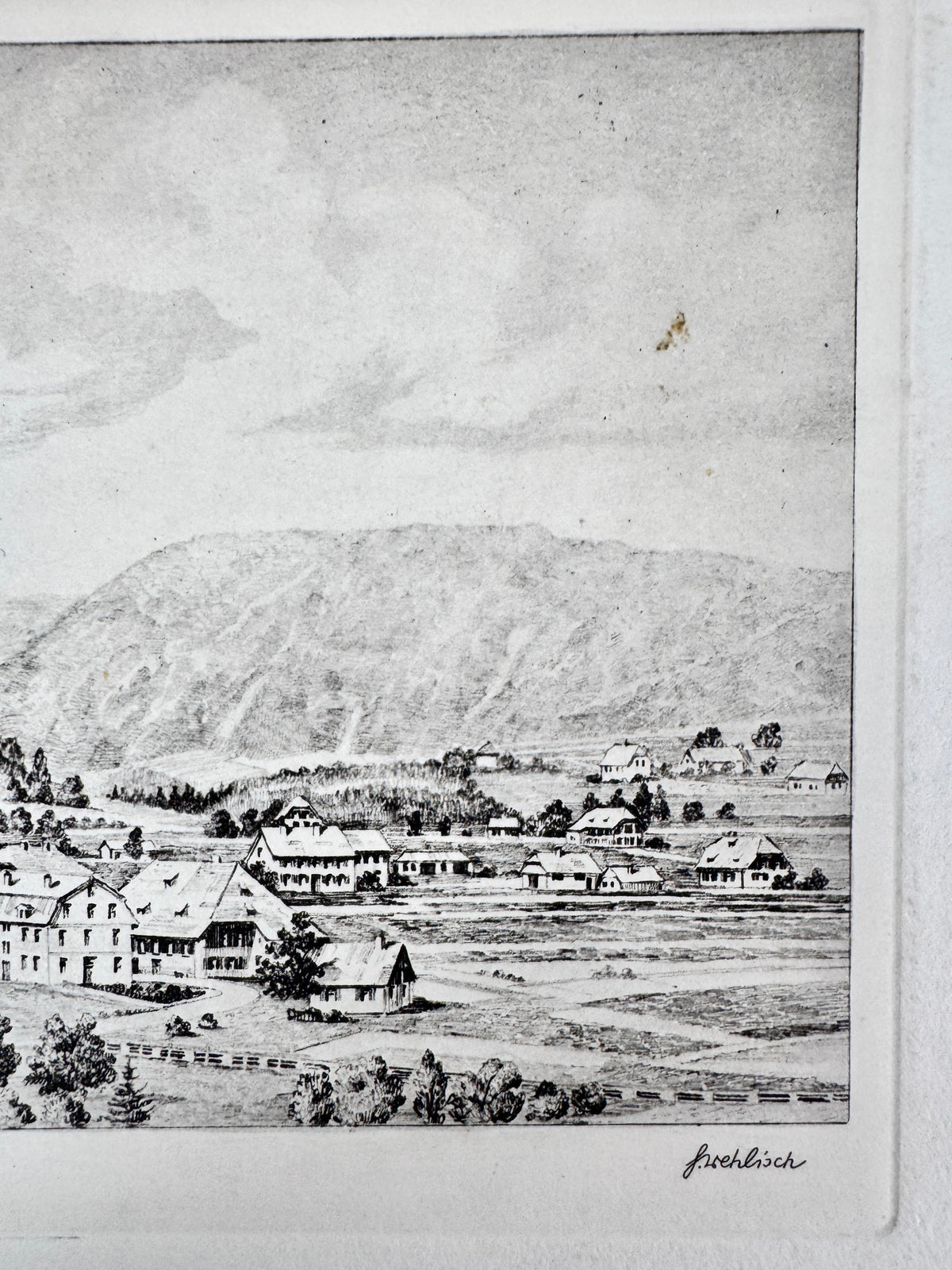 Radierung, Hinterzarten um 1890. Historische Ansicht von Heinz Wehlisch