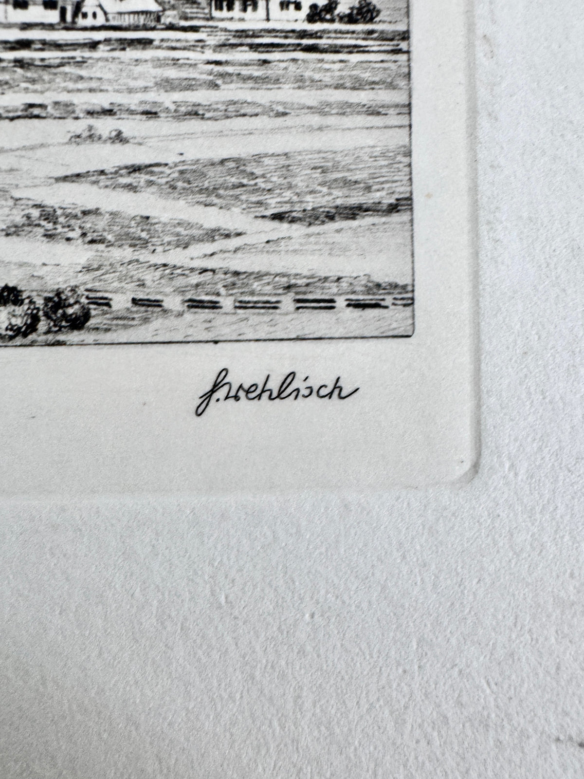 Radierung, Hinterzarten um 1890. Historische Ansicht von Heinz Wehlisch