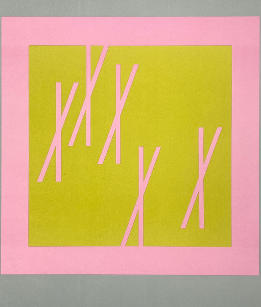 Kunstdruck mit einem Motiv von Josef Albers, DuMont 1972