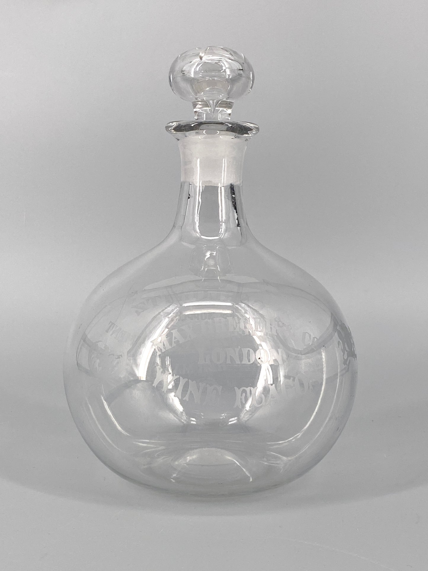 Wein Dekanter aus Glas von Max Greger & Co, um 1880
