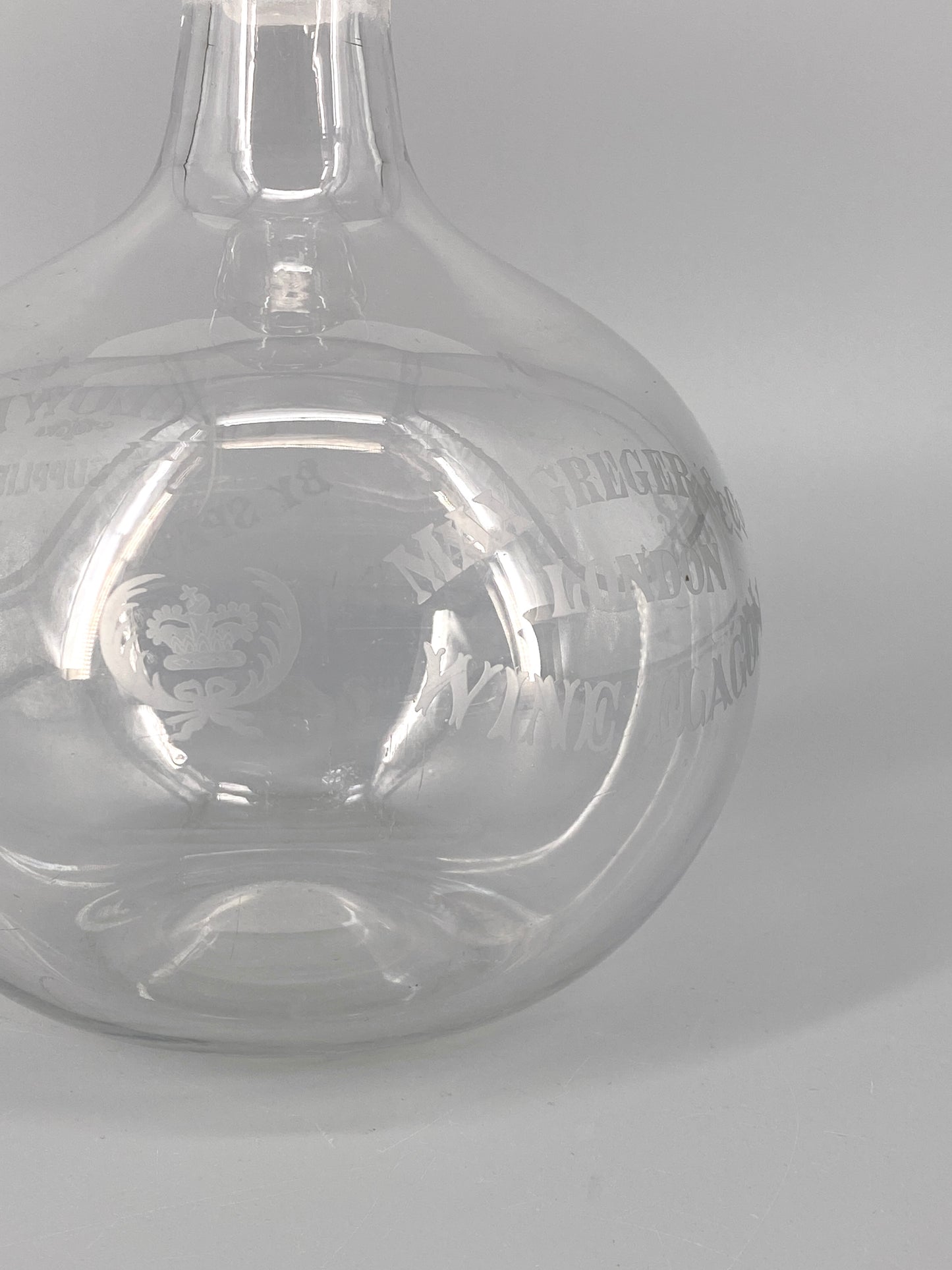 Wein Dekanter aus Glas von Max Greger & Co, um 1880