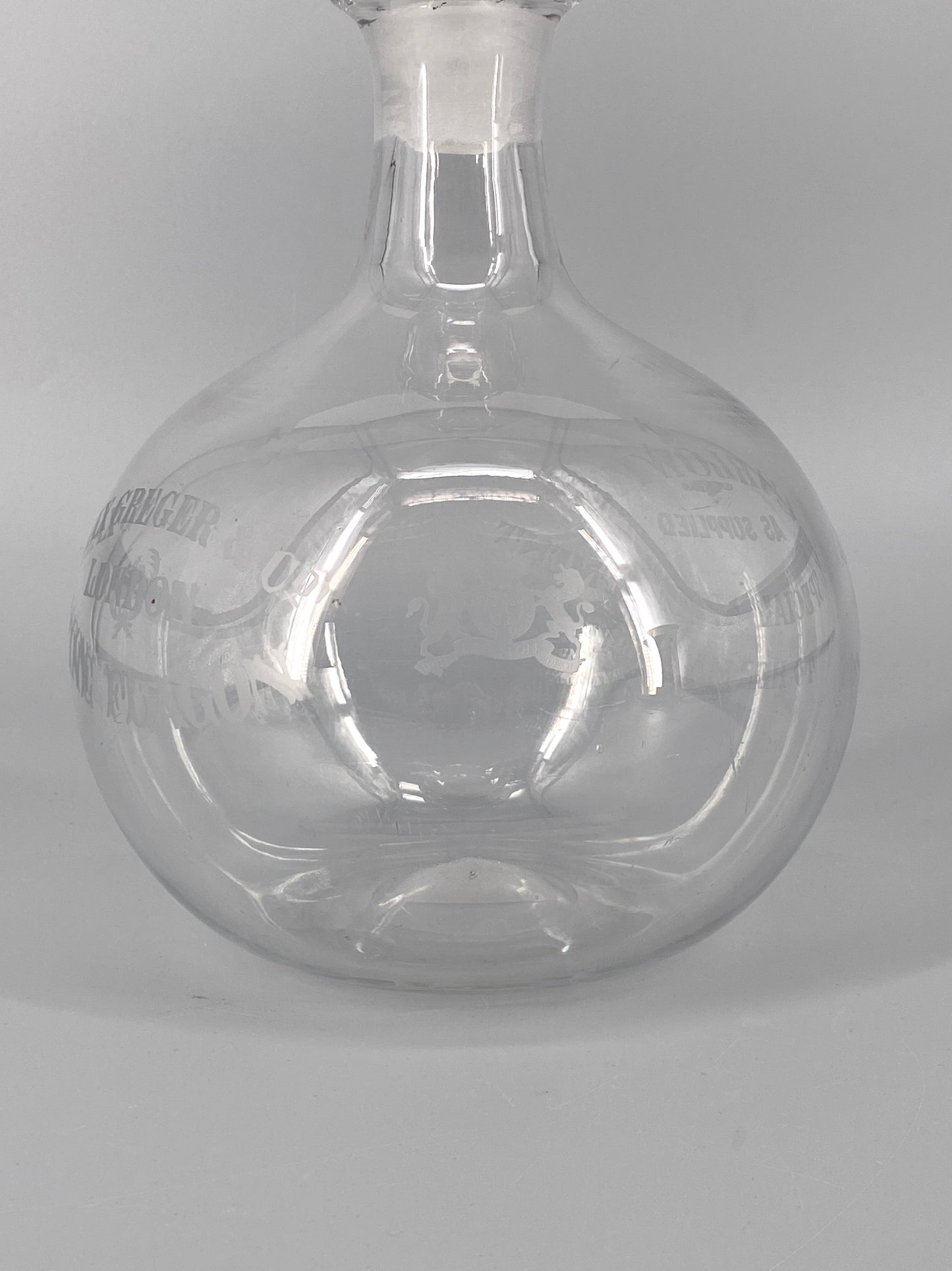 Wein Dekanter aus Glas von Max Greger & Co, um 1880