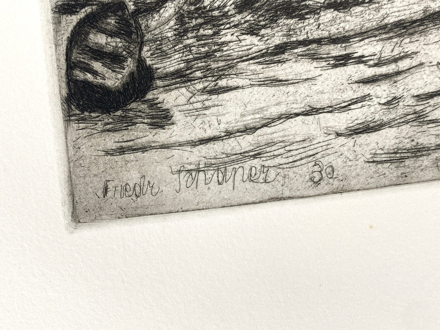 Radierung "Schiffswerft" von Friedrich Schaper (1869–1956), Edition der Griffelkunst-Vereinigung, 1930/1971