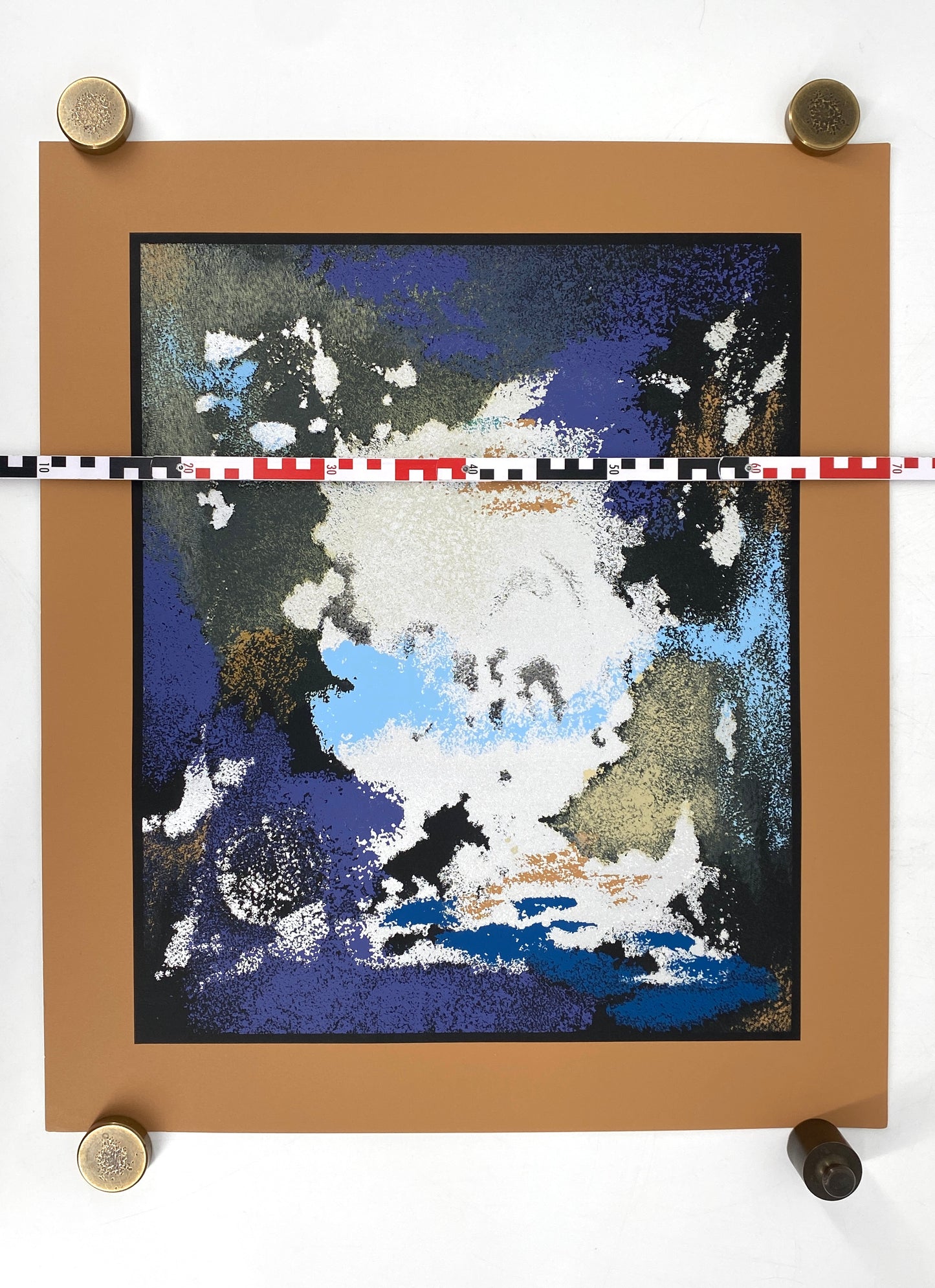 Siebdruck "Sommernachtstraum" mit glänzender Silberfarbe von Ernst Jörg Kruttschnitt, 1988