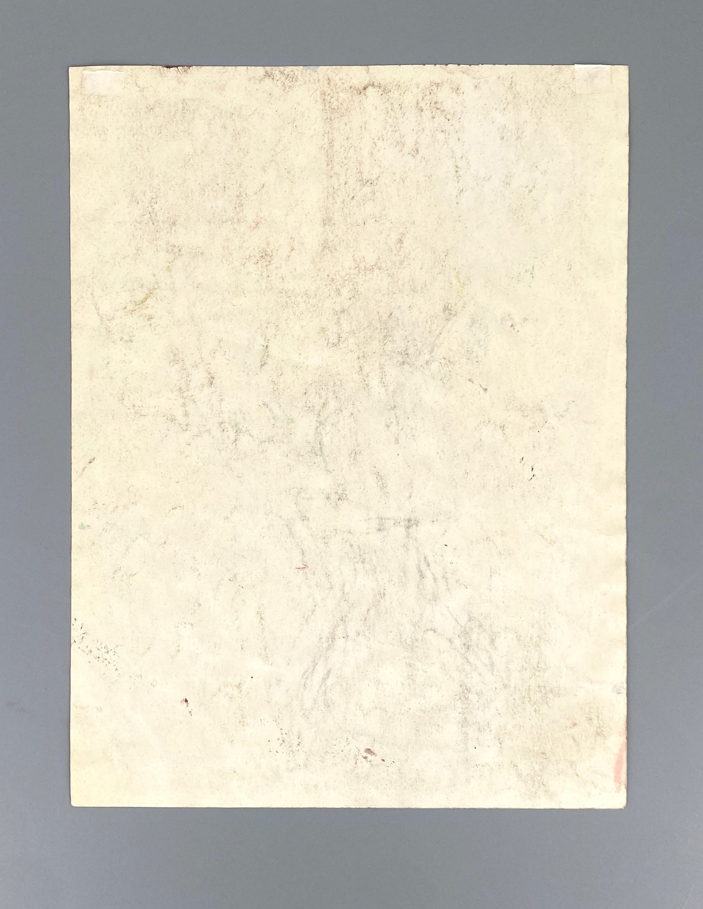 Expressives Mischtechnik-Gemälde (Aquarell, Pastellkreide, Tusche) auf Papier, Stilleben mit Blumenstrauß, 1978