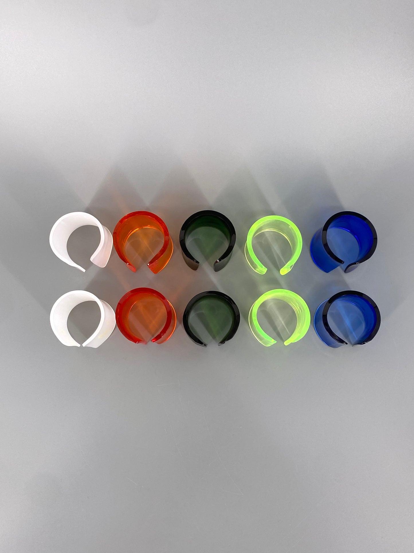 10 Bunte Serviettenringe aus Kunststoff, Vintage