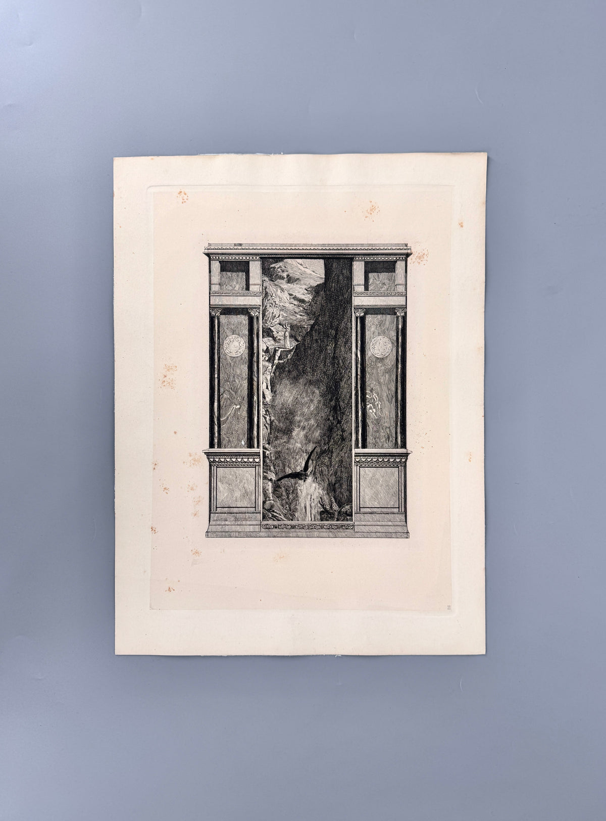 Max Klinger - Psyche und der Adler Jupiters. Aus: Amor und Psyche, Blatt 11