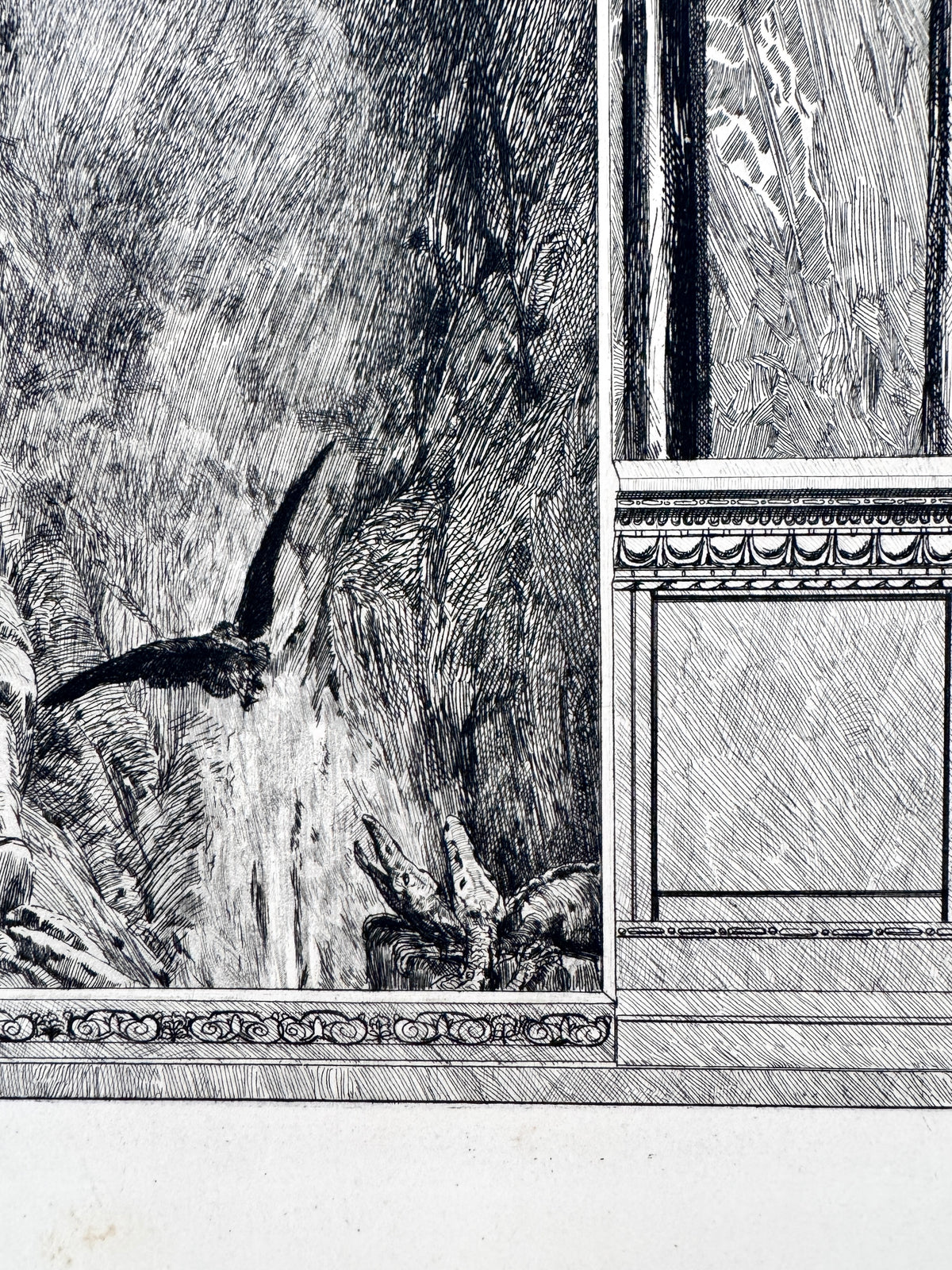 Max Klinger - Psyche und der Adler Jupiters. Aus: Amor und Psyche, Blatt 11
