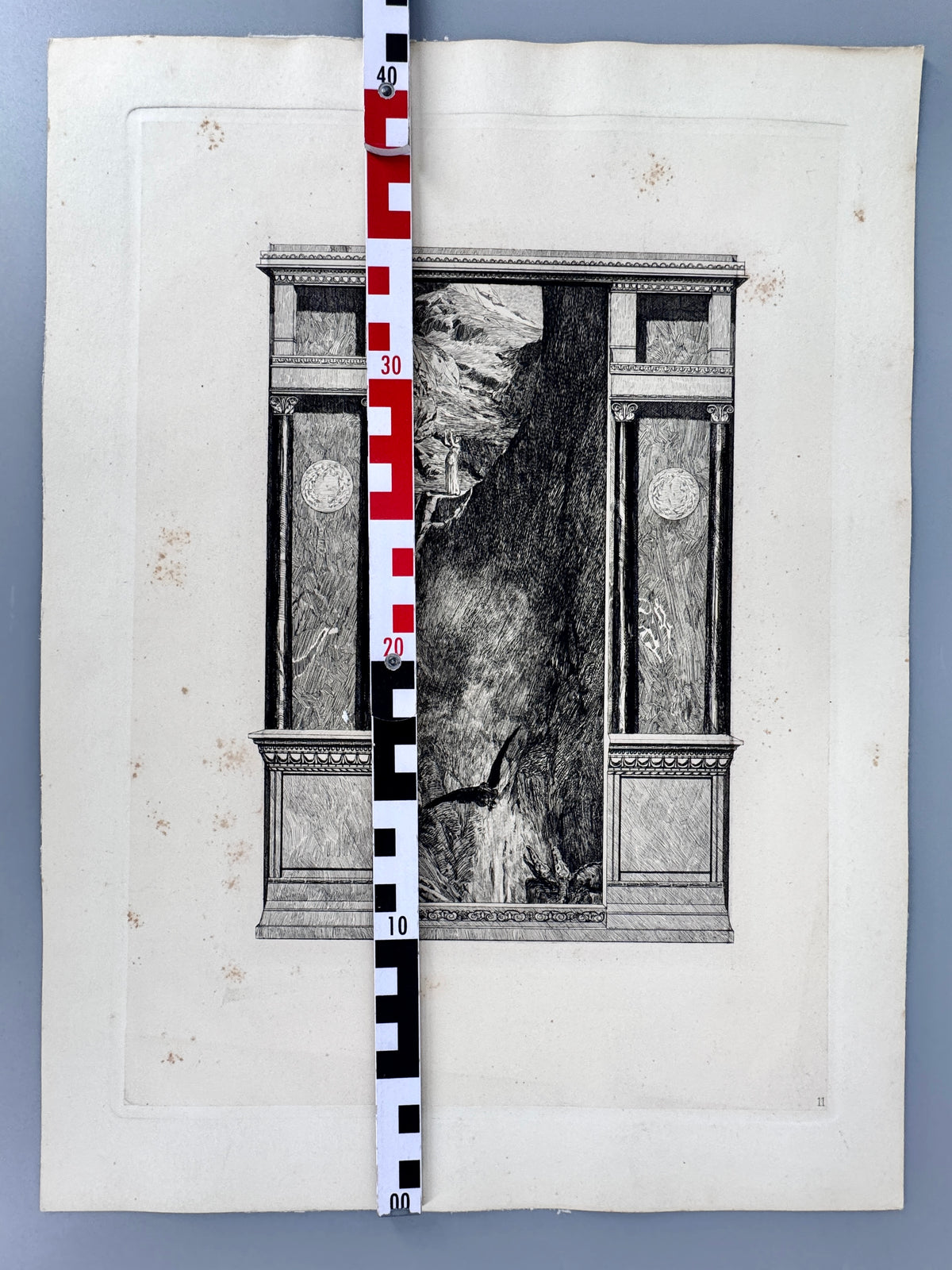 Max Klinger - Psyche und der Adler Jupiters. Aus: Amor und Psyche, Blatt 11