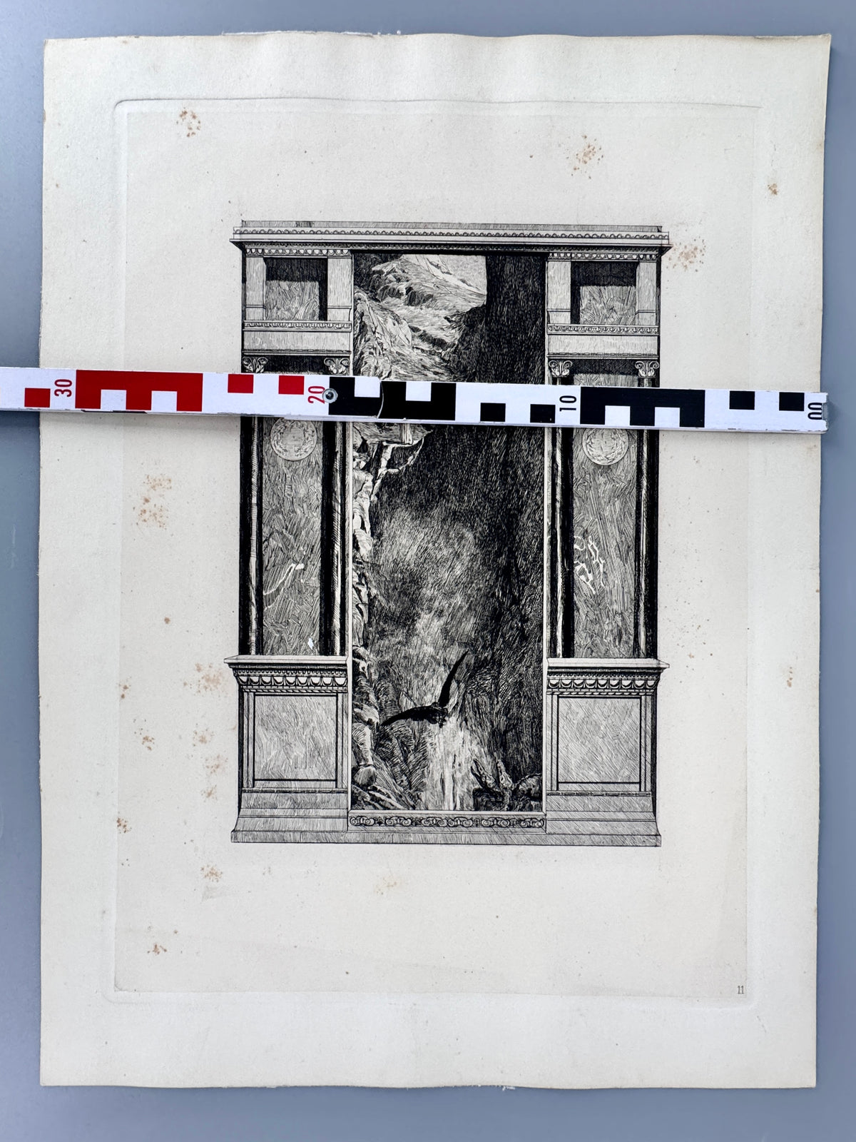 Max Klinger - Psyche und der Adler Jupiters. Aus: Amor und Psyche, Blatt 11