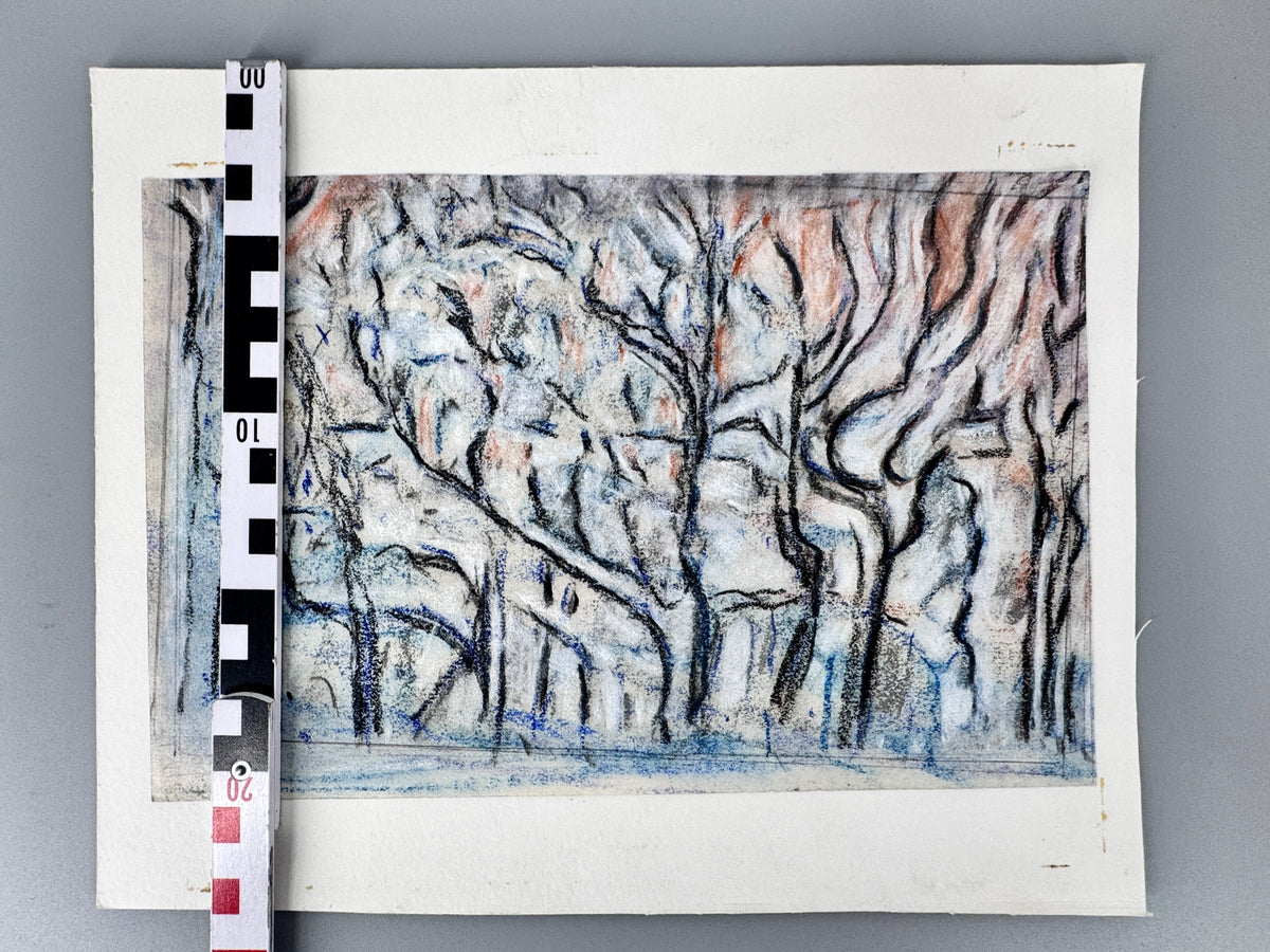 Pastellkreidengemälde, Waldmotiv