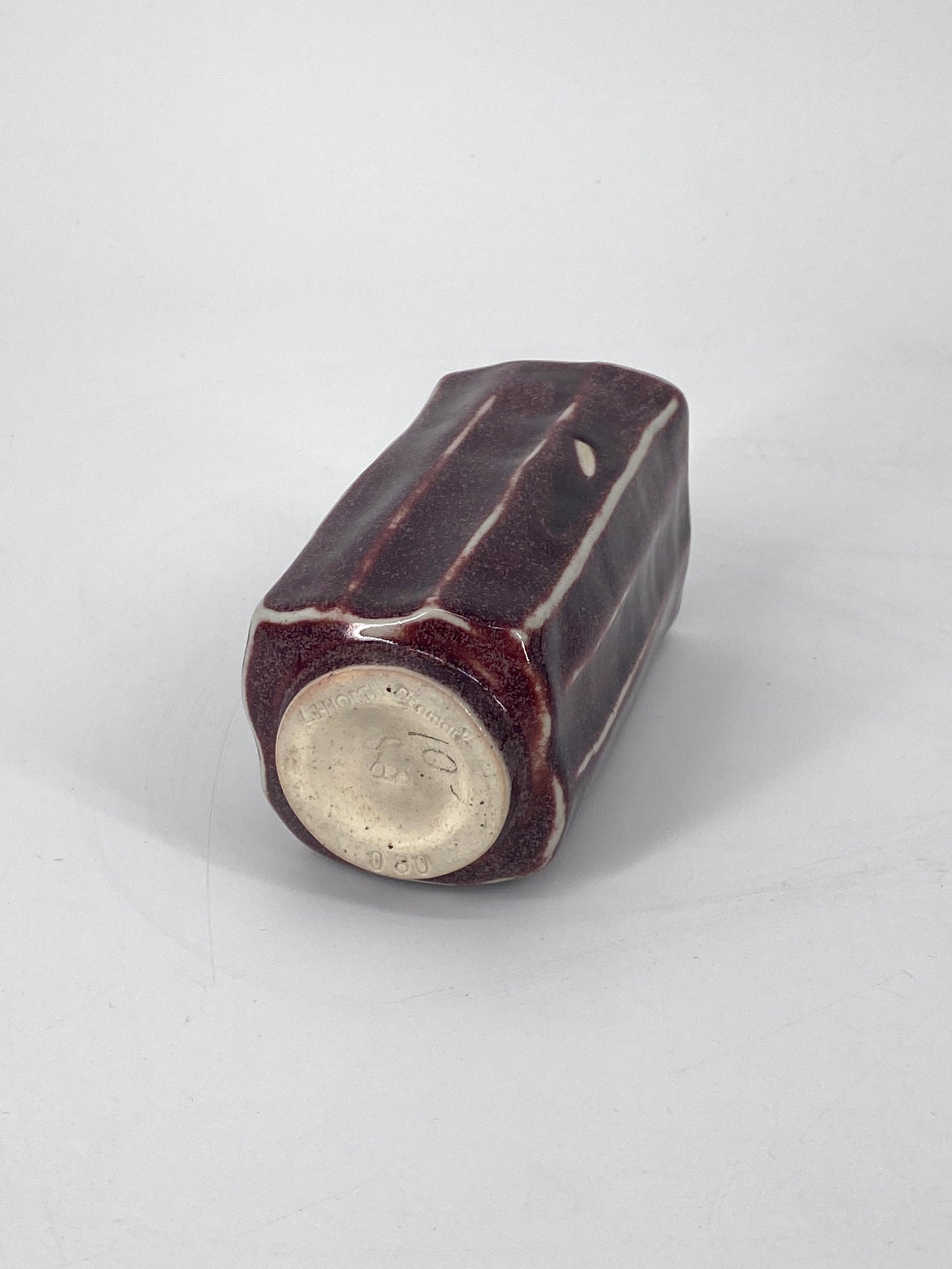 kleine Vase aus Steinzeug von L. Hjorth, Dänemark, 1950er