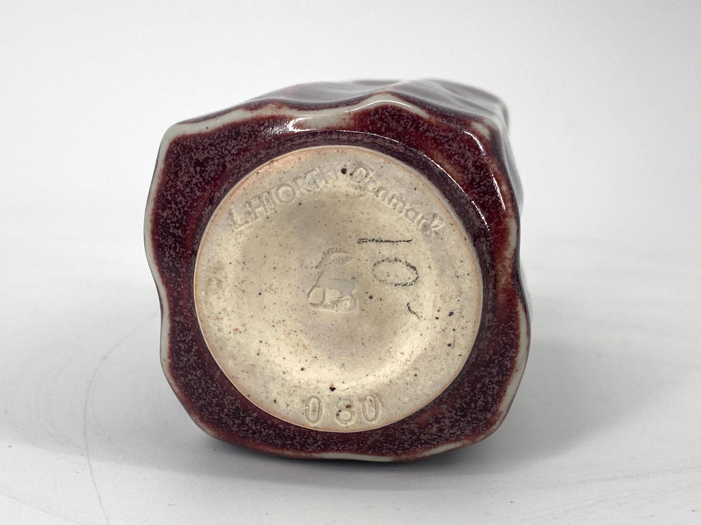kleine Vase aus Steinzeug von L. Hjorth, Dänemark, 1950er