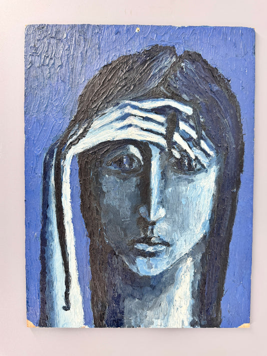 Die Denkerin. Ölgemälde, Helga Schmitt 1964