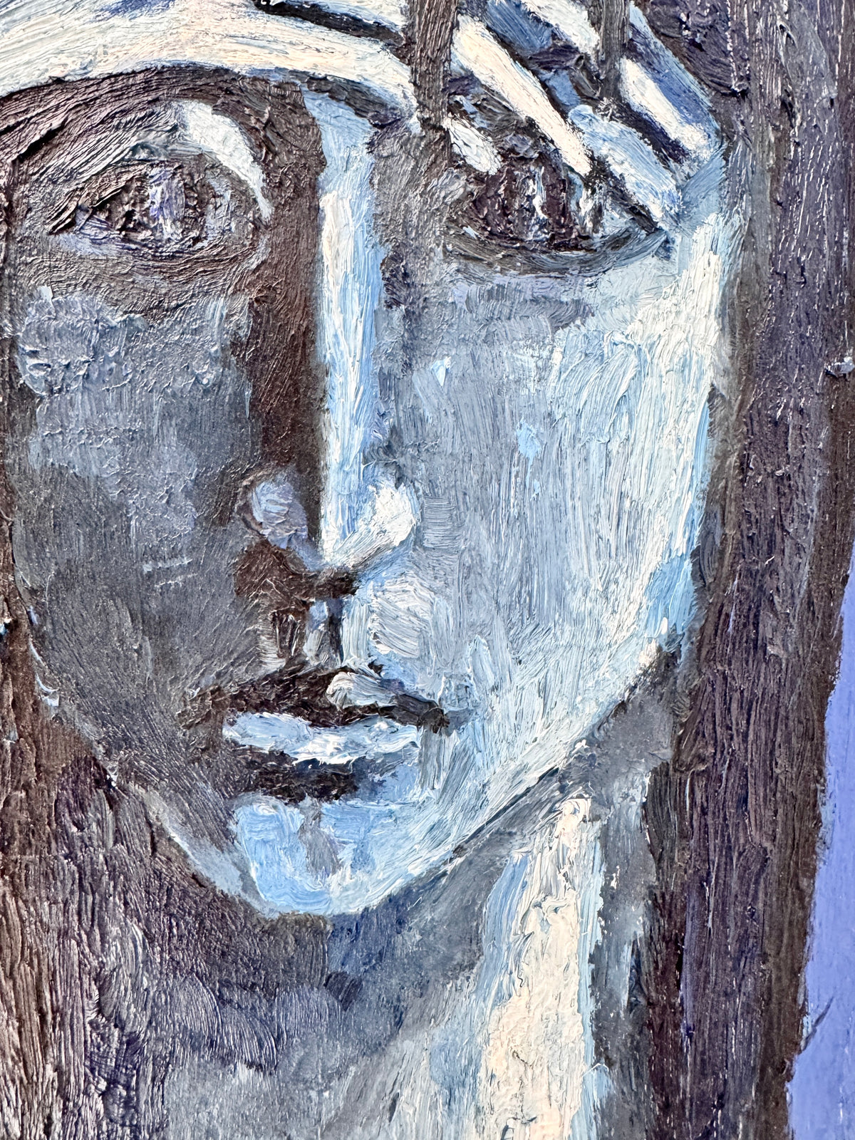 Die Denkerin. Ölgemälde, Helga Schmitt 1964
