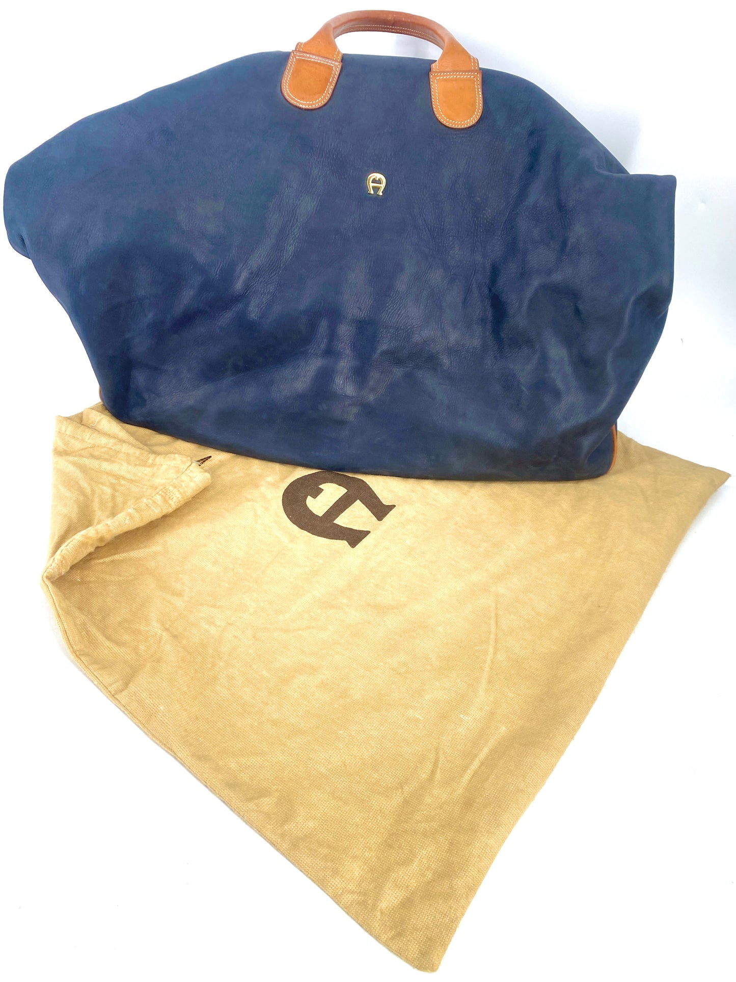 Aigner Vintage Trage Reisetasche Weekender, konvertiertbar. Im Staubbeutel