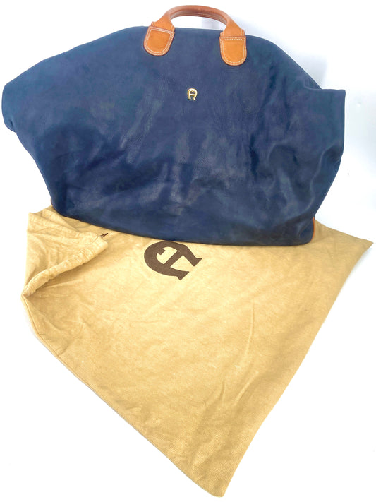 Aigner Vintage Trage Reisetasche Weekender, konvertiertbar. Im Staubbeutel