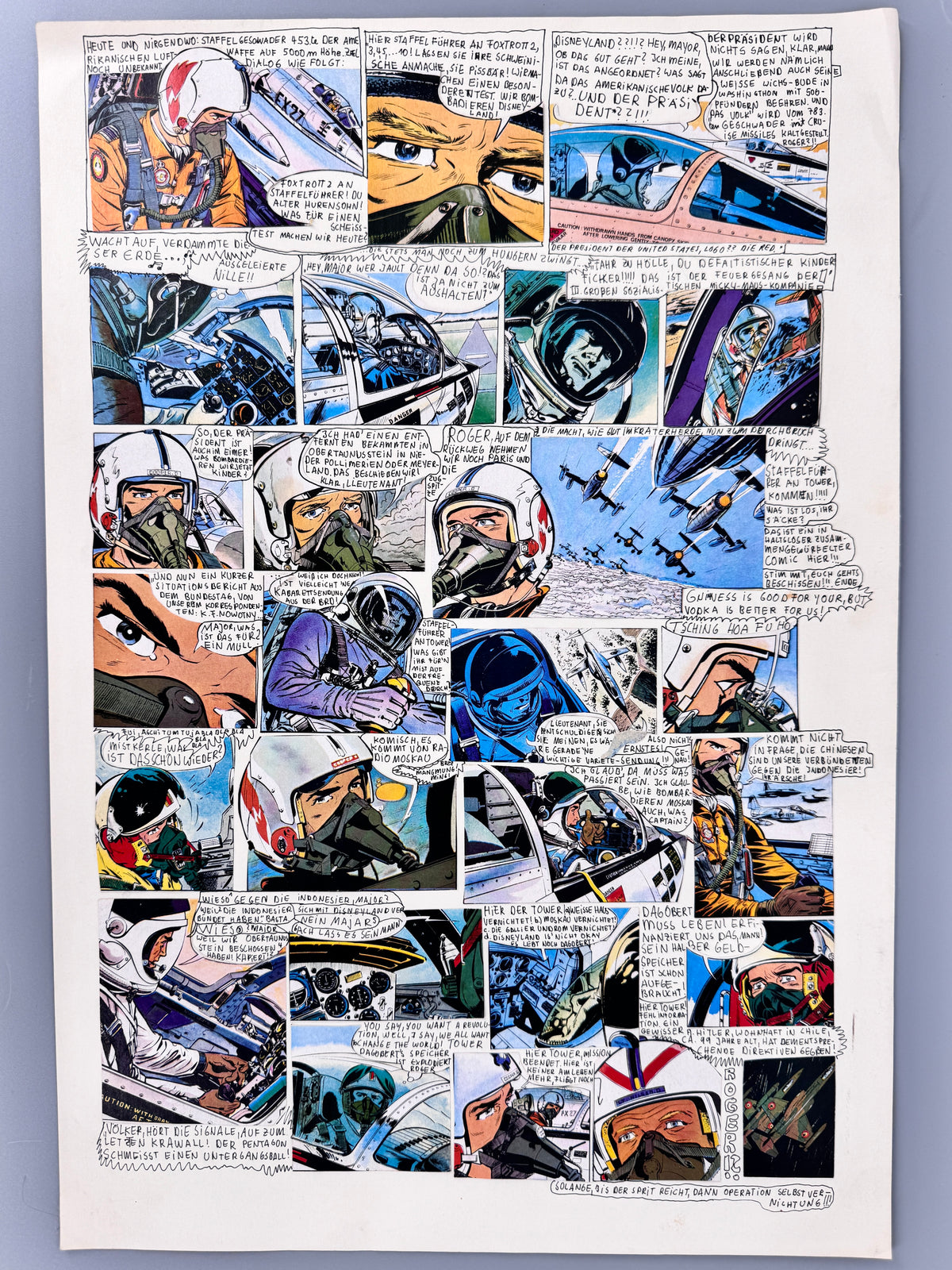 Comic-Collage, US Air Force im Einsatz!