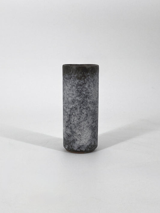 kleine zylindrische Studiokeramik Vase von Peter Delius, Hamelner Töpferei, 60er