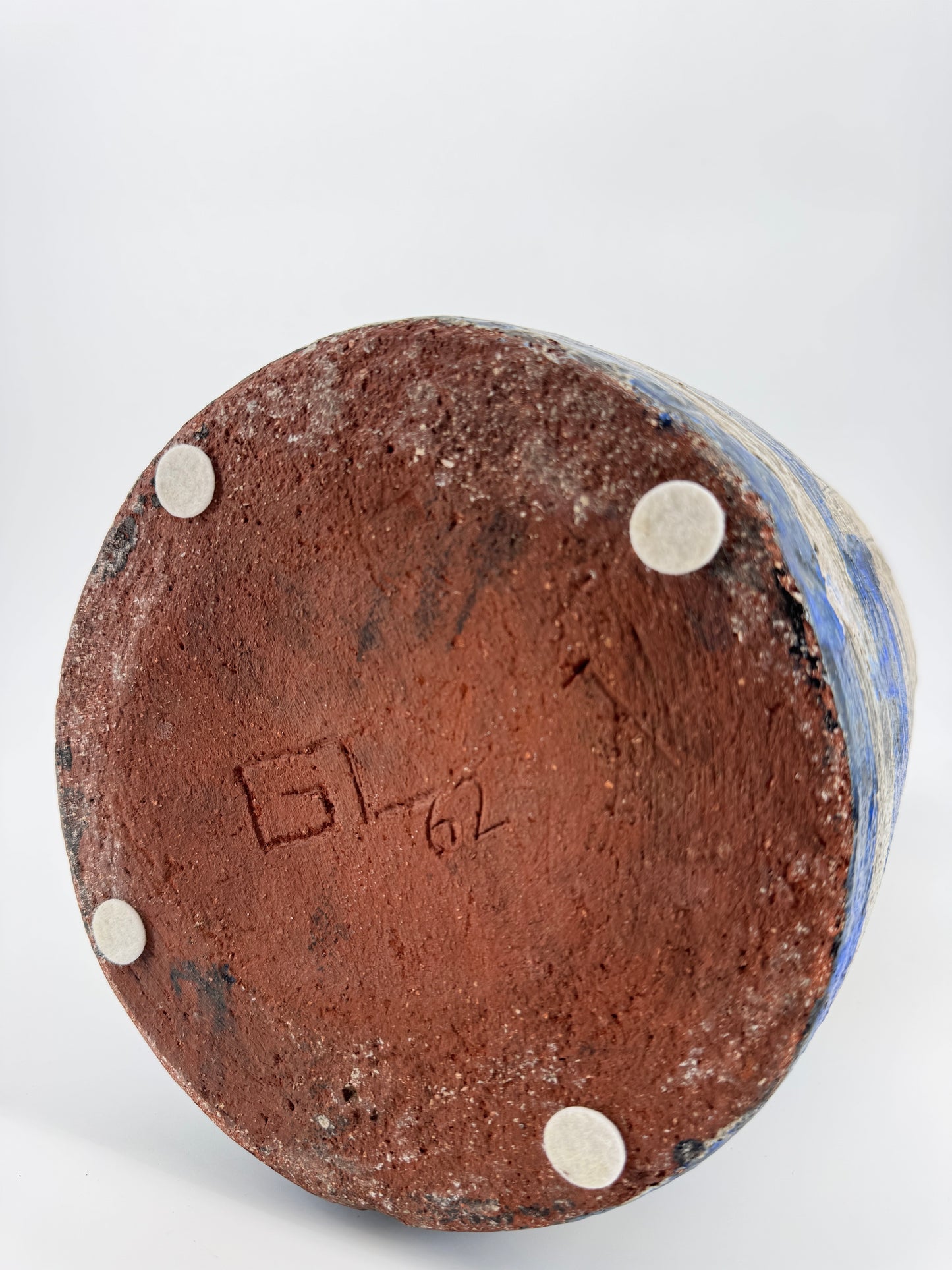 Große Vase von Gerhard Liebenthron, Ritzdekor, signiert, 1962