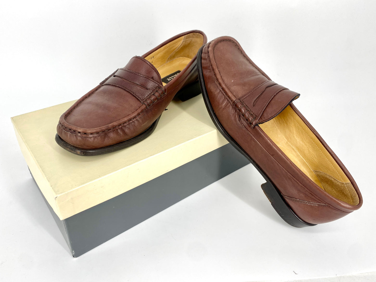 2 x Bally Damenschuhe Switzerland, Leder Loafer/Slipper