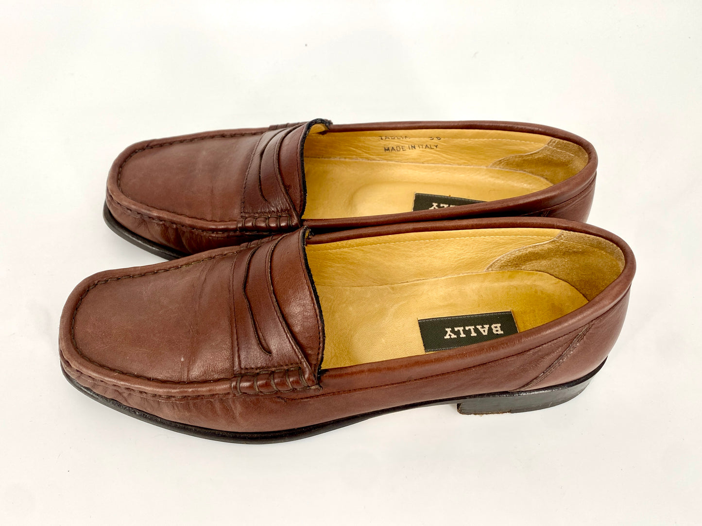 2 x Bally Damenschuhe Switzerland, Leder Loafer/Slipper