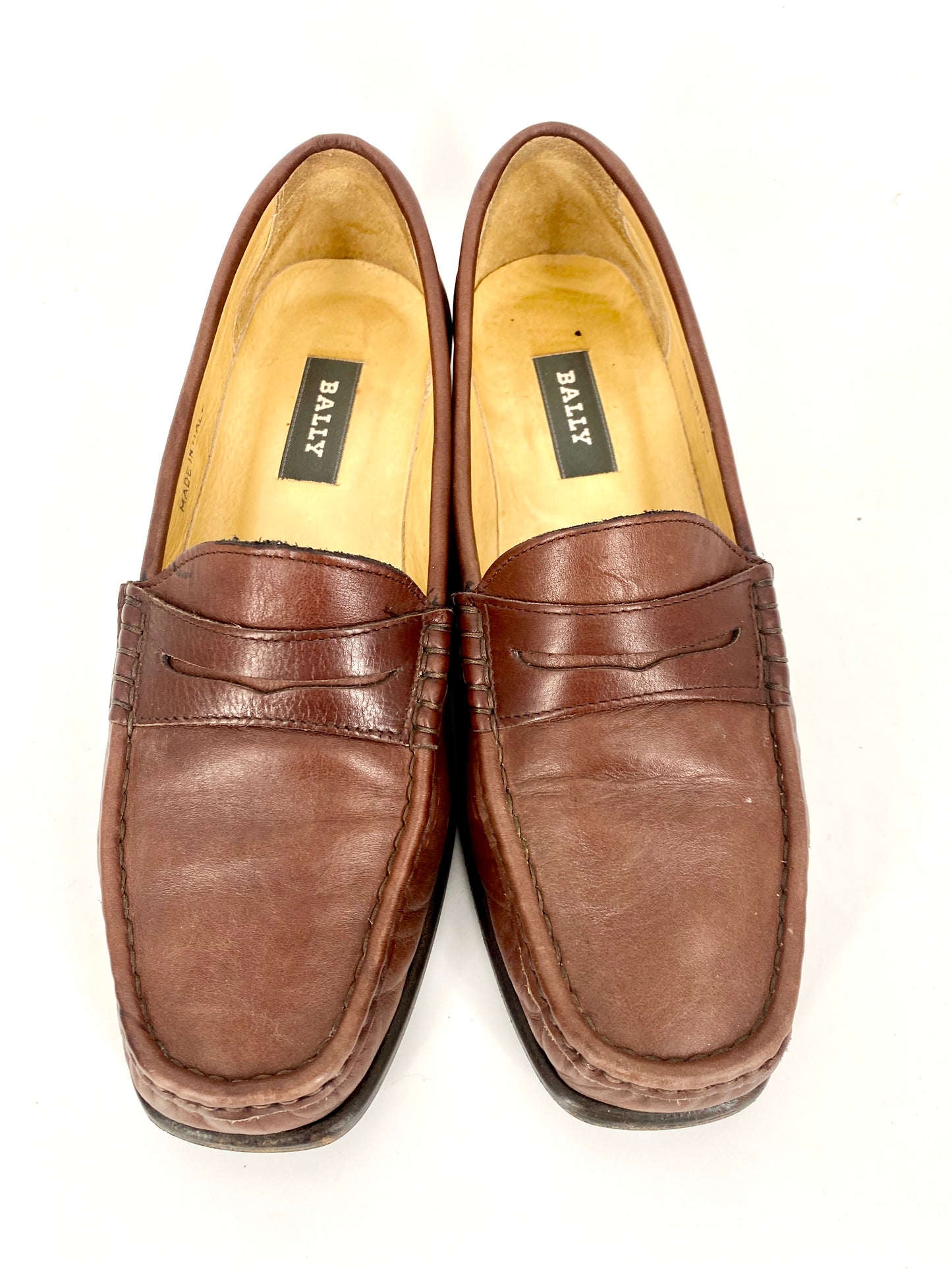 2 x Bally Damenschuhe Switzerland, Leder Loafer/Slipper