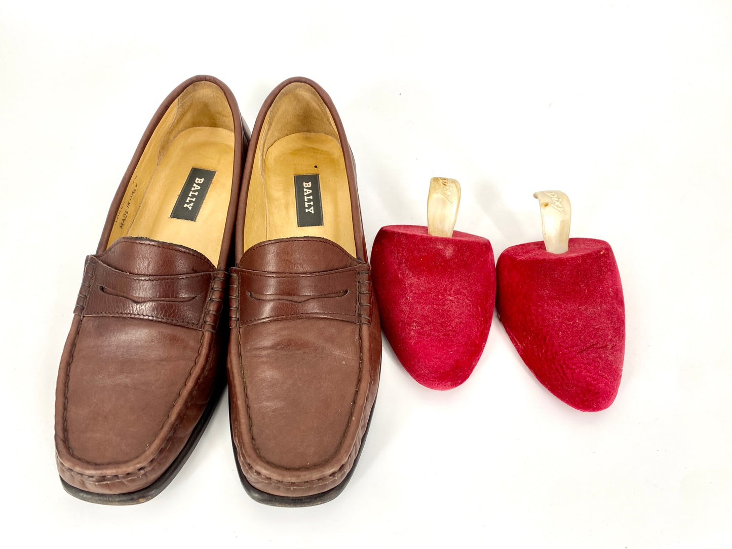 2 x Bally Damenschuhe Switzerland, Leder Loafer/Slipper