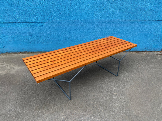 Sitzbank Mo.400 in Teak von Harry Bertoia für Knoll International, USA 1950er