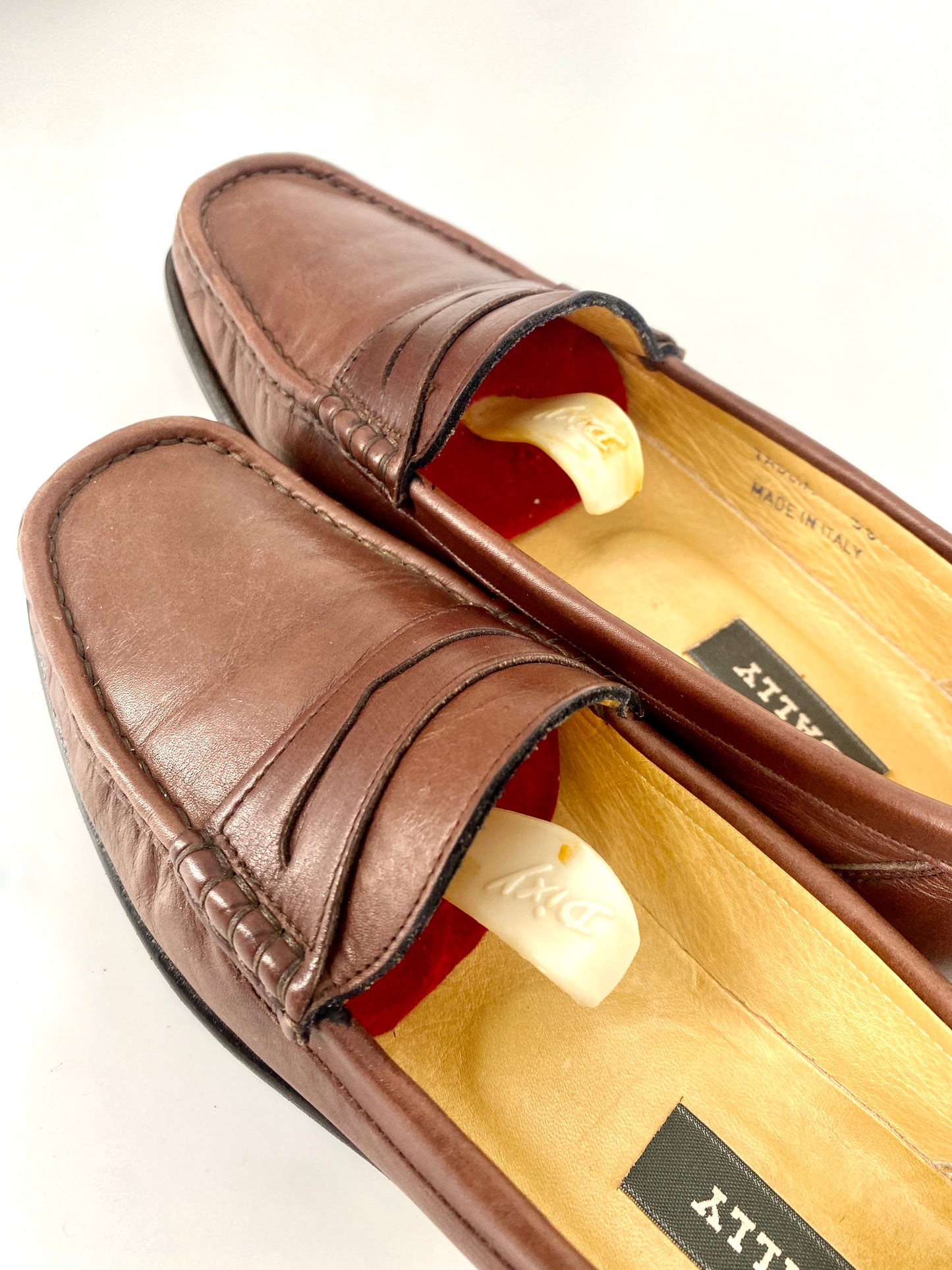 2 x Bally Damenschuhe Switzerland, Leder Loafer/Slipper