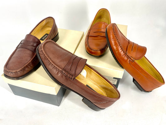 2 x Bally Damenschuhe Switzerland, Leder Loafer/Slipper
