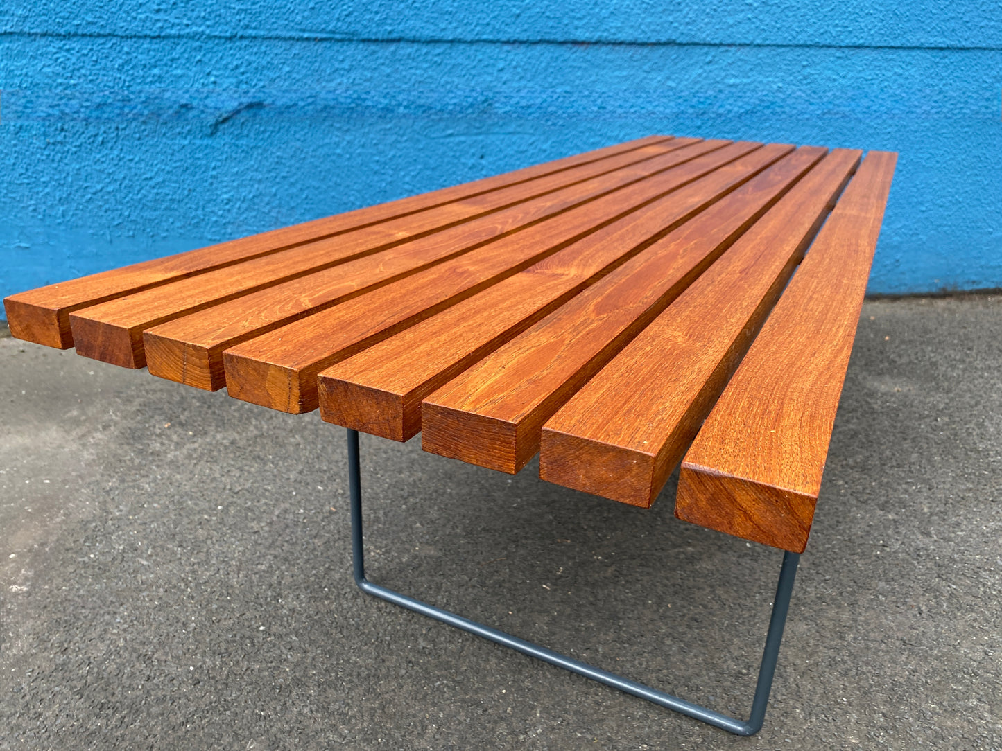 Sitzbank Mo.400 in Teak von Harry Bertoia für Knoll International, USA 1950er