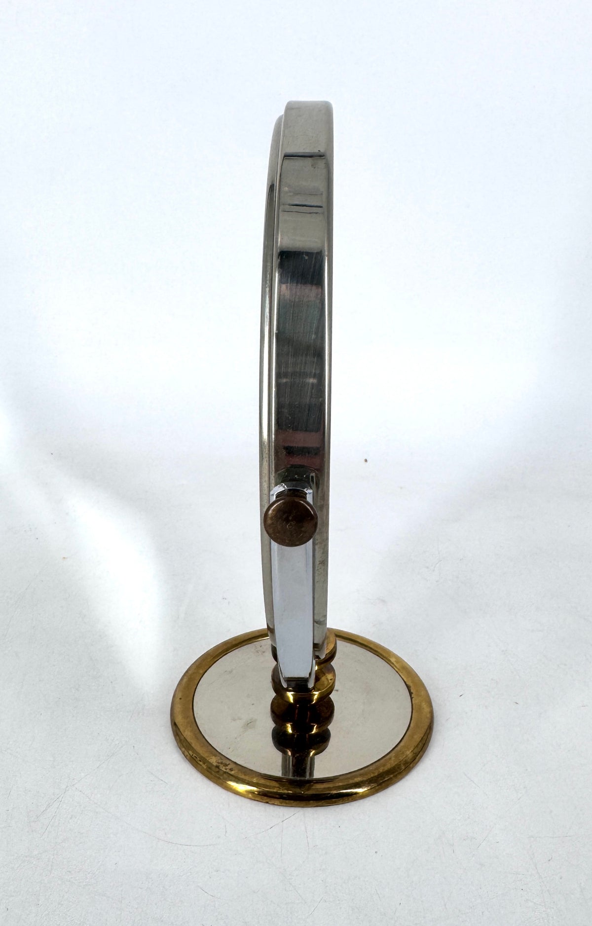 VINTAGE KOSMETIKSPIEGEL RASIERSPIEGEL "MADE IN GERMANY" CHROM UND MESSING