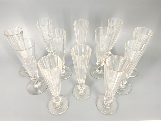 Champagnerflöten Glas x 11, Bankettgläser