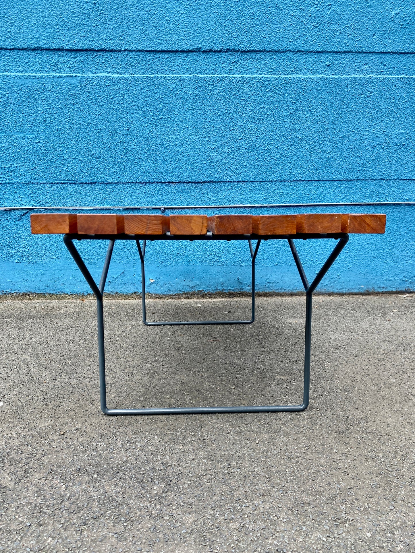 Sitzbank Mo.400 in Teak von Harry Bertoia für Knoll International, USA 1950er