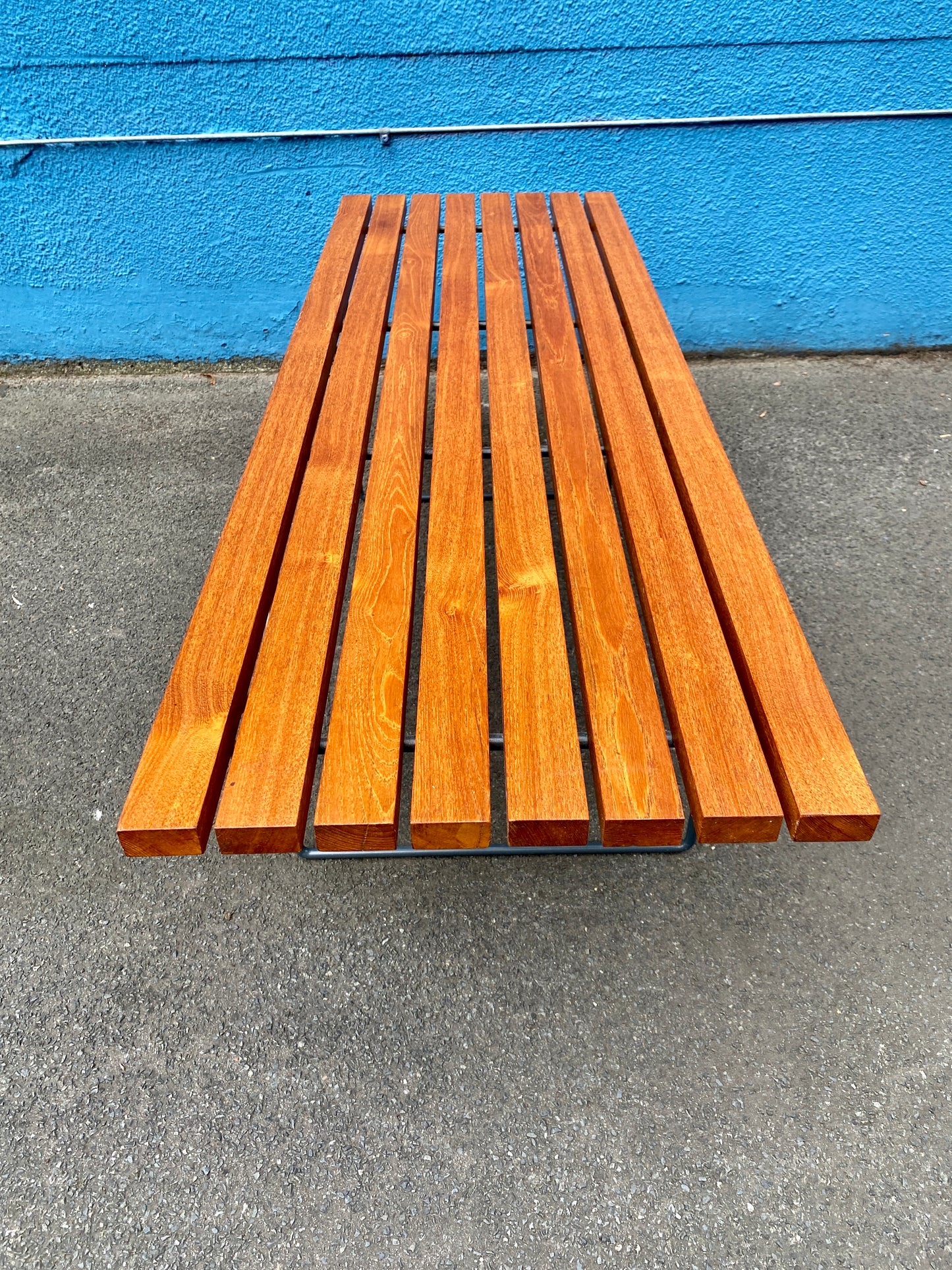 Sitzbank Mo.400 in Teak von Harry Bertoia für Knoll International, USA 1950er