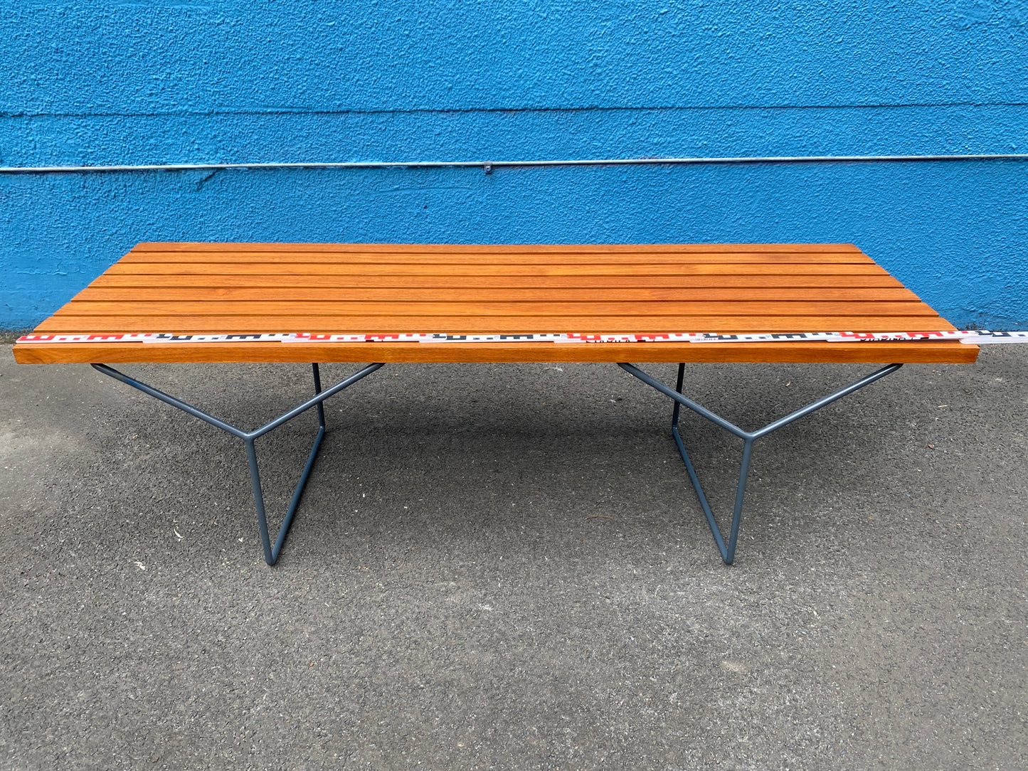 Sitzbank Mo.400 in Teak von Harry Bertoia für Knoll International, USA 1950er