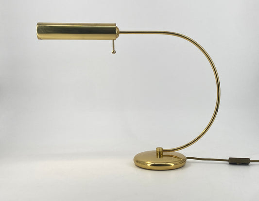 Schreibtischlampe von Sölken in Messing-Optik aus den 70ern