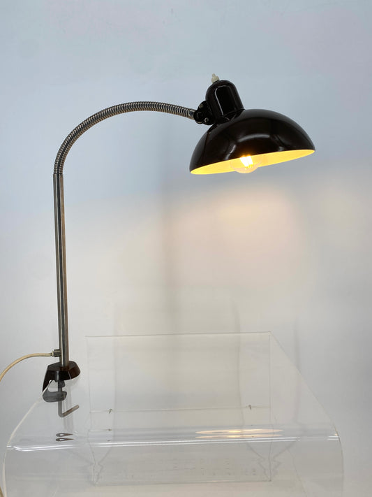 Schreibtsich-Klemmlampe von Kaiser Idell im Bauhaus-Design, Deutschland