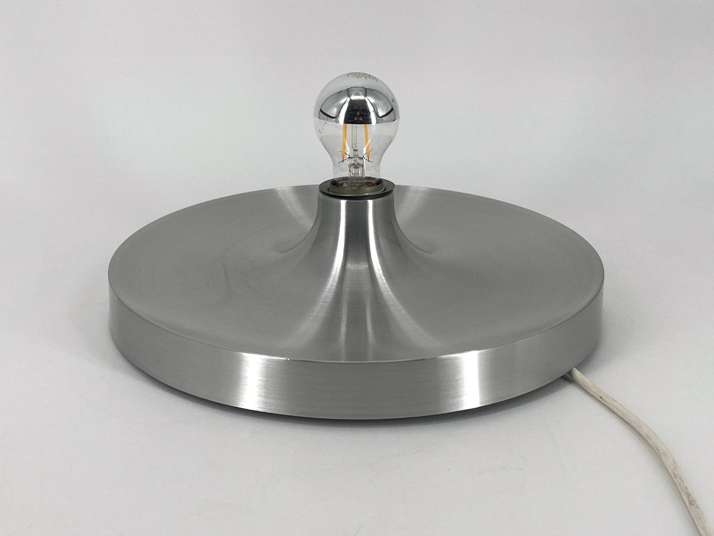 Space Age Diskus Wandlampe in Silber von Honsel, 60er