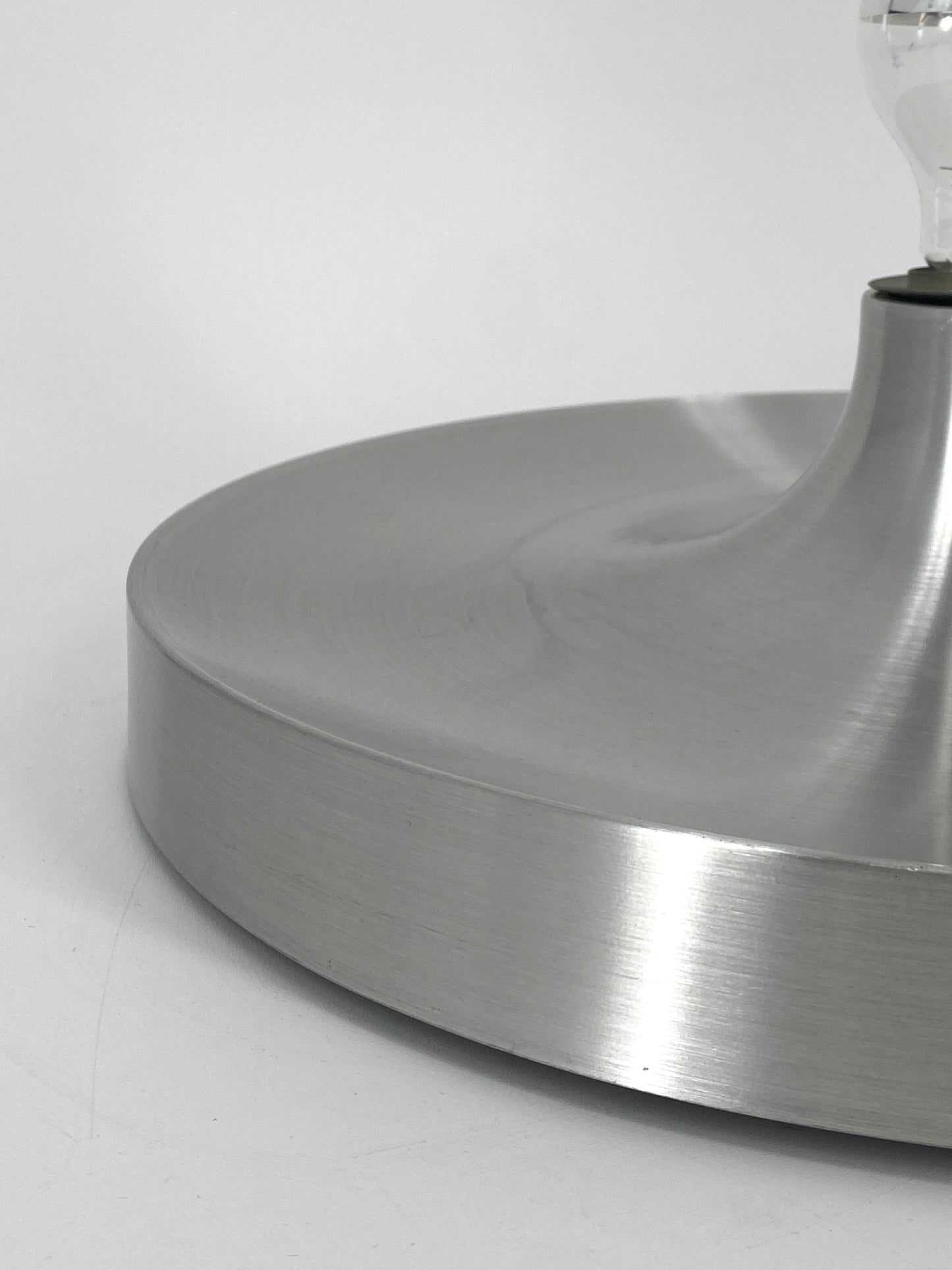 Space Age Diskus Wandlampe in Silber von Honsel, 60er