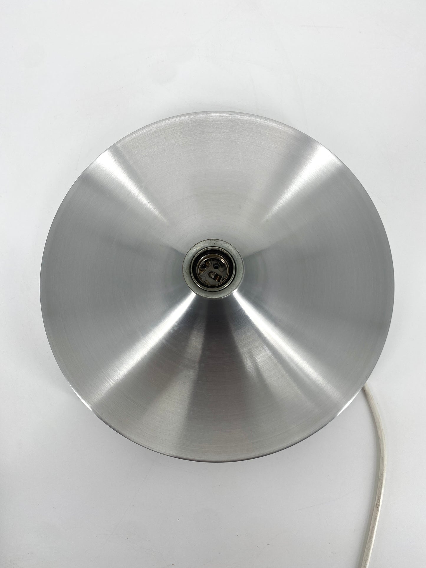 Space Age Diskus Wandlampe in Silber von Honsel, 60er