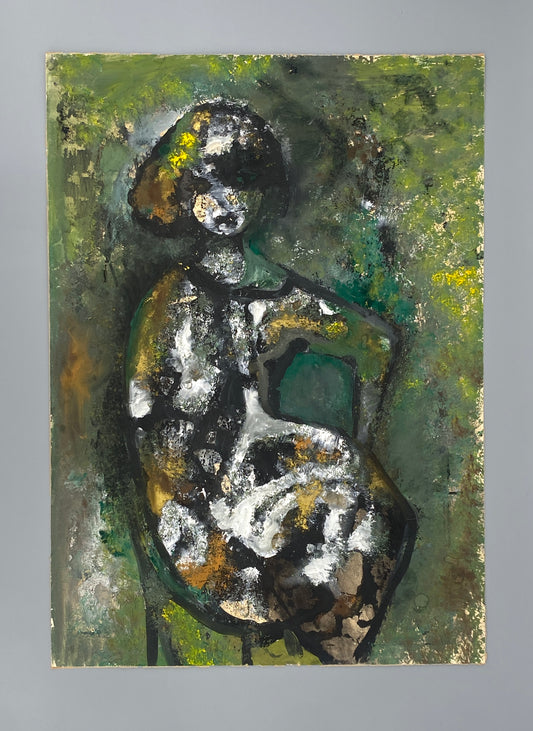 Existenzielles Acrylgemälde von Charlotte Heister (1921–1998), 1962