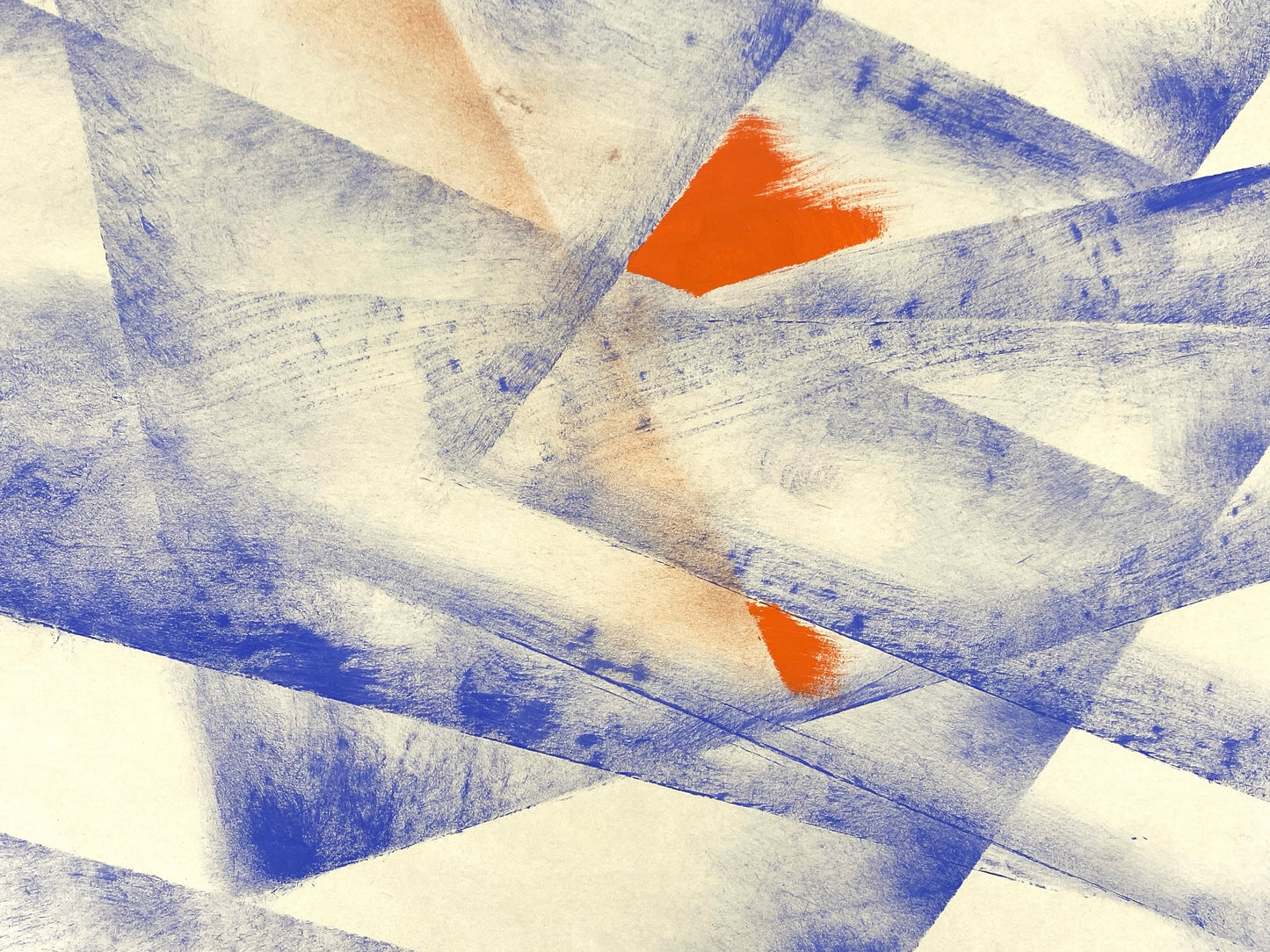 Dekoratives Gouachegemälde von Ernst Jörg Kruttschnitt, Bonn 1986, Unikat, signiert