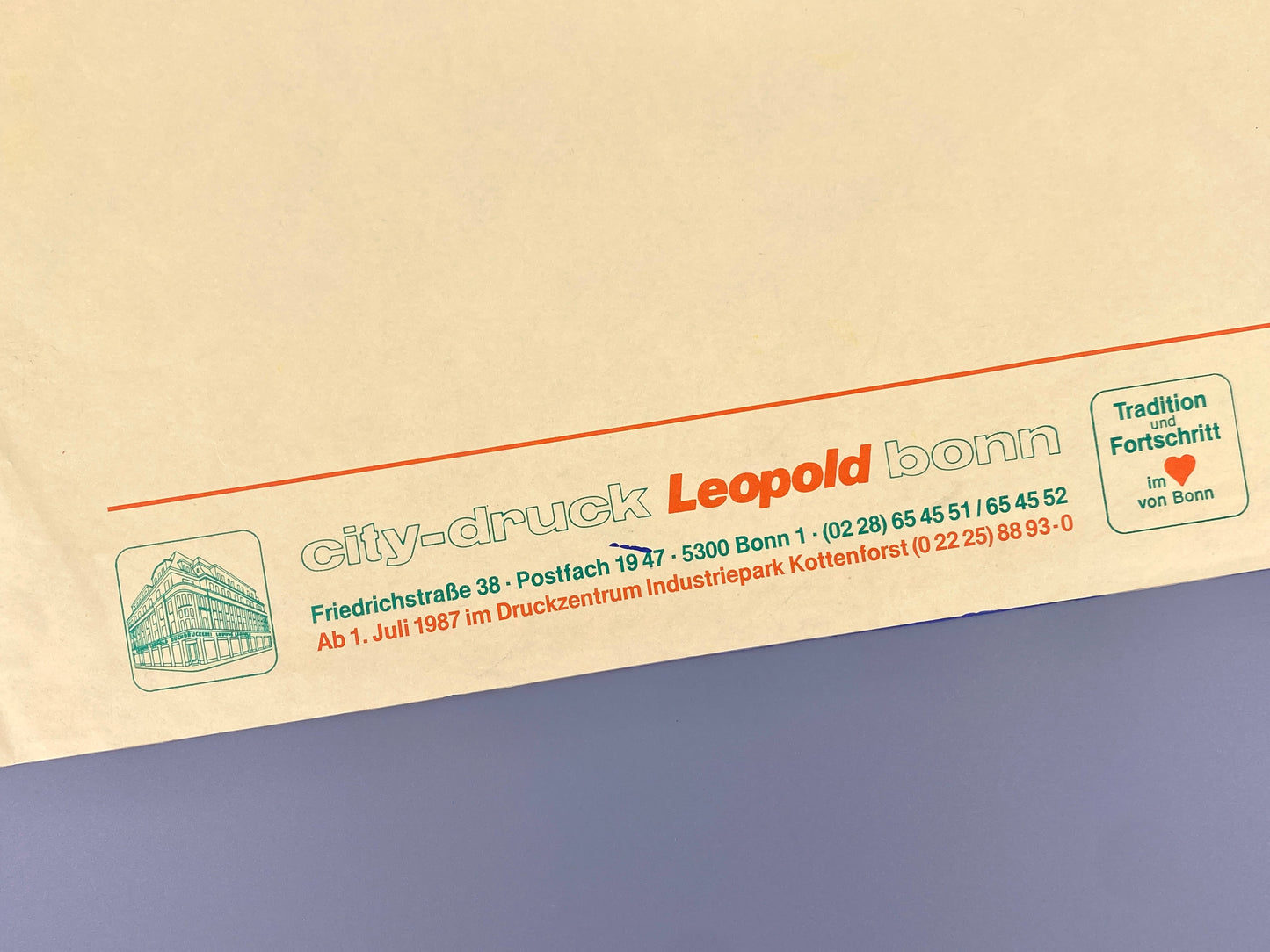 Dekoratives Gouachegemälde von Ernst Jörg Kruttschnitt, Bonn 1986, Unikat, signiert