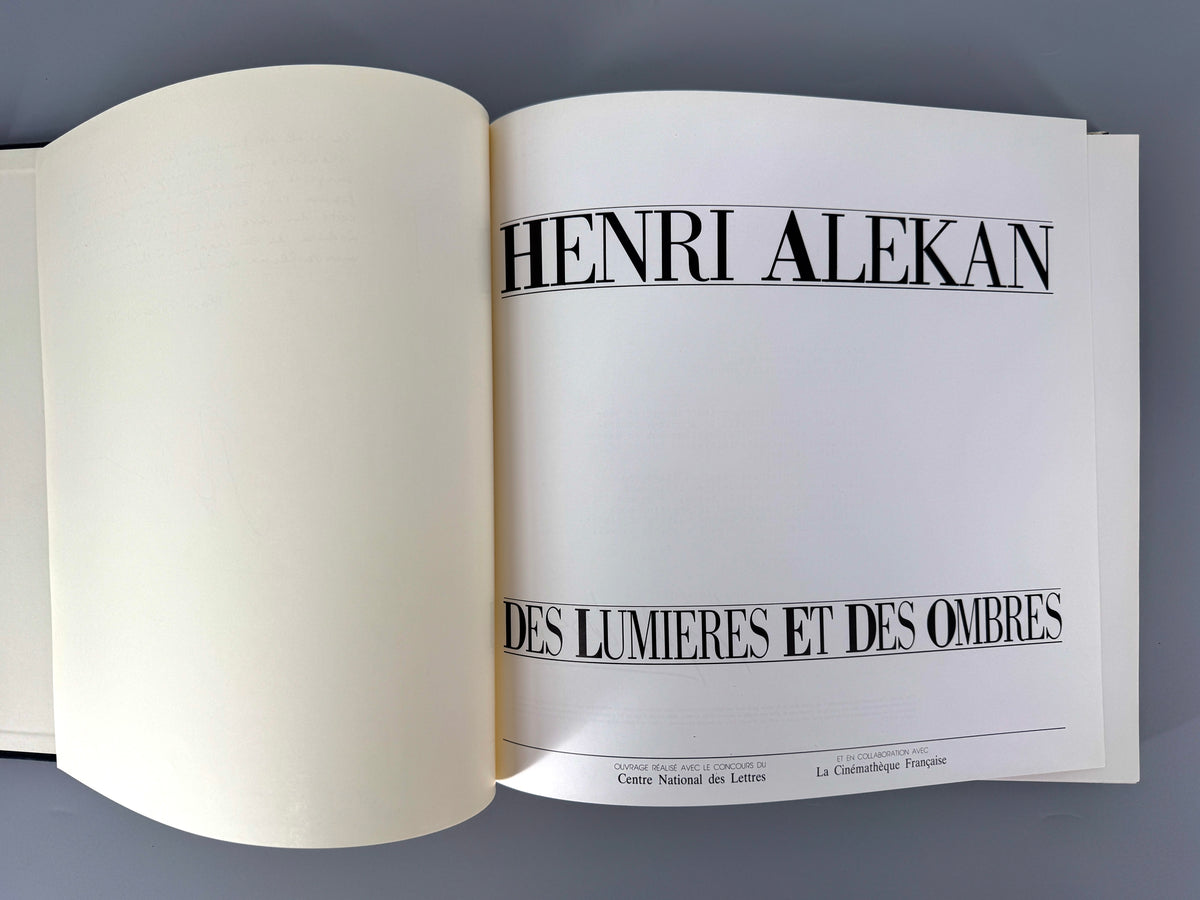 Henri Alekan - Des Lumieres et des Ombres Cinematique. Mit einer persönlichen Widmung von Alain Robbe-Grillet
